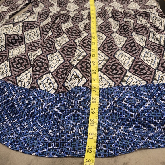 Umgee Aztec Print Tribal Boho Babydoll Tunic Dress Size Medium - Picture 10 of 11